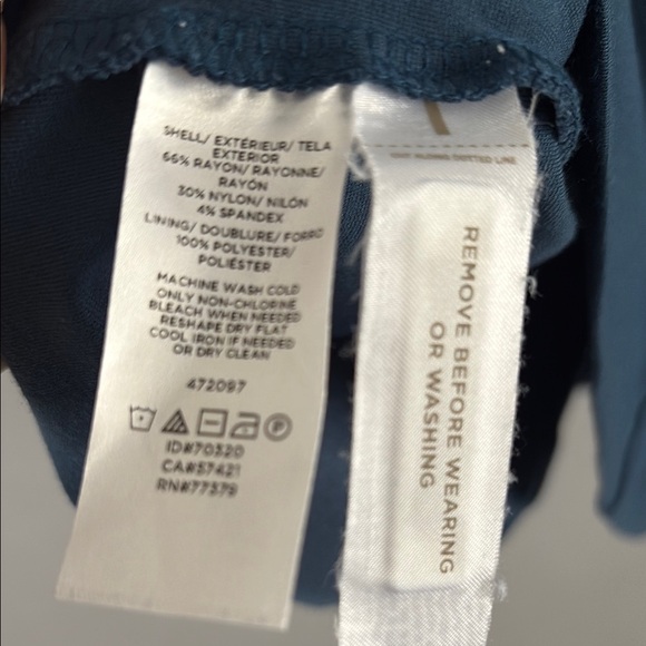 Ann Taylor Blue Ponte Flare Midi Dress - Picture 8 of 10